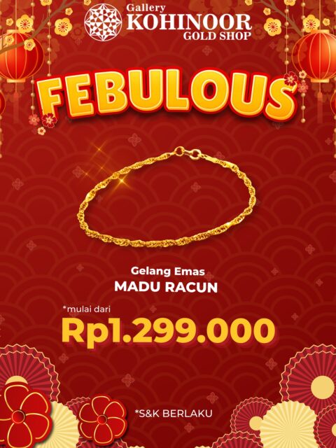 Kapan lagi nihh ada sale perhiasan emas besar-besaran, cuma ada di Gallery Kohinoor.
Gelang emas daily kadar 16k start from 1.299.000 aja lohh... 

Tersedia di seluruh cabang Gallery Kohinoor❤️‍🔥

Jangan lewatkan kesempatan istimewa ini, ayo borong sekarang!
*S&K Berlaku
ALWAYS YOUNG & STAY GOLD " *)
More Info : zz
Whatsapp : 087869999909
Our outlets :
Gallery Kohinoor : Jl. Sulawesi No. 106-108, Denpasar, Bali.
New Gallery Kohinoor : JI. Sulawesi No. 80, Denpasar, Bali.
Gallery Kohinoor Teuku Umar : Jl. Teuku umar No. 14,
Denpasar, Bali.
Gallery Kohinoor Always Young : Jl. Sulawesi No. 82 Denpasar,
Bali.
#goldshop #yearendsale #diskon #newyear #gold
