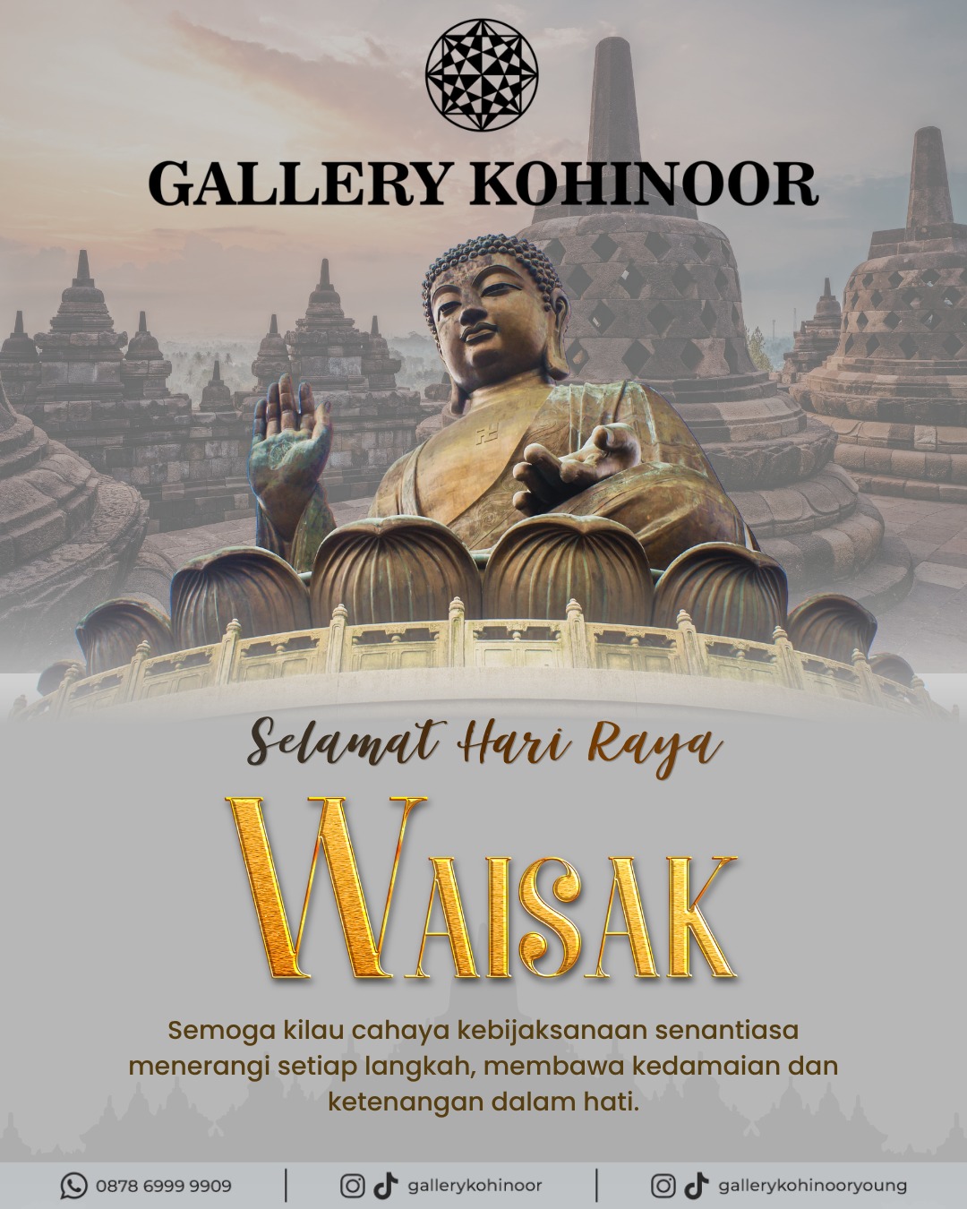 Selamat Hari Raya Waisak ✨

Semoga cahaya kebijaksanaan selalu menerangi setiap langkah,
membawa kedamaian, ketenangan, dan keseimbangan dalam hidup kita 🤍