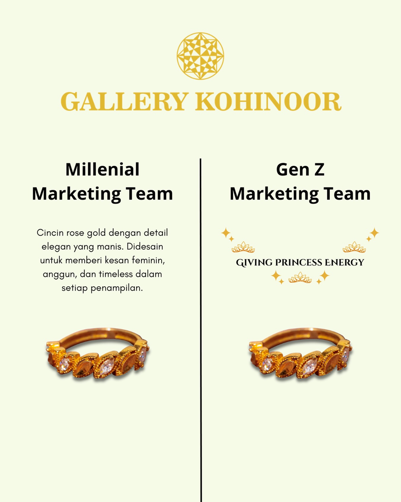 Sobat GK tim millennial atau tim Gen Z nih? 👀

#tokoemasbali #gallerykohinoor #goldshop #genz #milennial