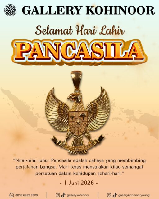 GIVEAWAY HARI PANCASILA

Hai Sobat GK! ✨
Dalam rangka memperingati Hari Pancasila, Gallery Kohinoor mau berbagi rezeki untuk kalian ❤️

Lanjutkan kalimat ini versi kamu:

“Indonesia itu kaya akan _____
Tapi yang paling berharga adalah _____”

Tulis jawaban terbaikmu di kolom komentar ✨

━━━━━━━━━━━━━━

📌 RULES GIVEAWAY
1️⃣ Follow @gallerykohinoor @gallerykohinooryoung @gkfest_
2️⃣ Like postingan giveaway ini ❤️
3️⃣ Comment jawabanmu (1 akun cukup 1 komentar & no spam)
4️⃣ Tag minimal 3 teman aktif
5️⃣ Pastikan akun kamu tidak di-private saat pengumuman pemenang

━━━━━━━━━━━━━━

🏆 HADIAH
3 pemenang beruntung akan mendapatkan saldo digital masing-masing sebesar Rp100.000 ❤️

📢 Pemenang diumumkan pada:
🗓 3 Juni 2026
melalui Instagram Story @gallerykohinoor

Good luck Sobat GK ✨

#haripancasila #gallerykohinoor #giveaway #sobatgk #tokoemasbali