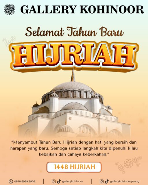 🌙 1 Muharram 1448 H
Awali lembaran baru dengan hati yang bersih, niat yang tulus, dan harapan yang baik.
Semoga setiap langkah membawa keberkahan, setiap doa menemukan jalannya, dan setiap perjalanan menjadi lebih bermakna.
Selamat Tahun Baru Hijriyah.